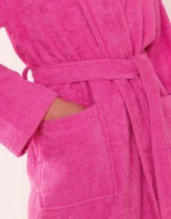 Peignoir Mixte Adulte Col Châle éponge Bouclette -Maison Douceur Promos Magasin 301726 C11 zoomx vue5