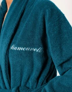 Peignoir Mixte Adulte éponge Bouclette Col Châle Personnalisable -Maison Douceur Promos Magasin 301727 C09 zoomx vue7