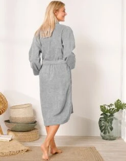 Peignoir Mixte Adulte éponge Bouclette Col Châle Personnalisable -Maison Douceur Promos Magasin 301727 C12 zoomx vue7