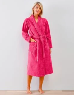 Peignoir Mixte Adulte éponge Velours Col Châle