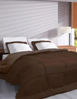 Couette Unie Douceur Microfibre Réversible 400g/m²