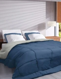 Couette Unie Douceur Microfibre Réversible 400g/m²