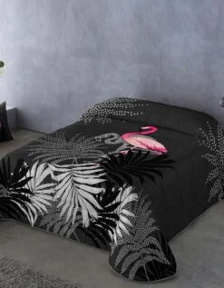 Couette Imprimée Polyester Flamant Rose 200g/m²