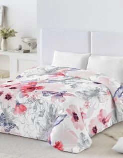 Couette Coton Imprimé Fleurs 400g/m²