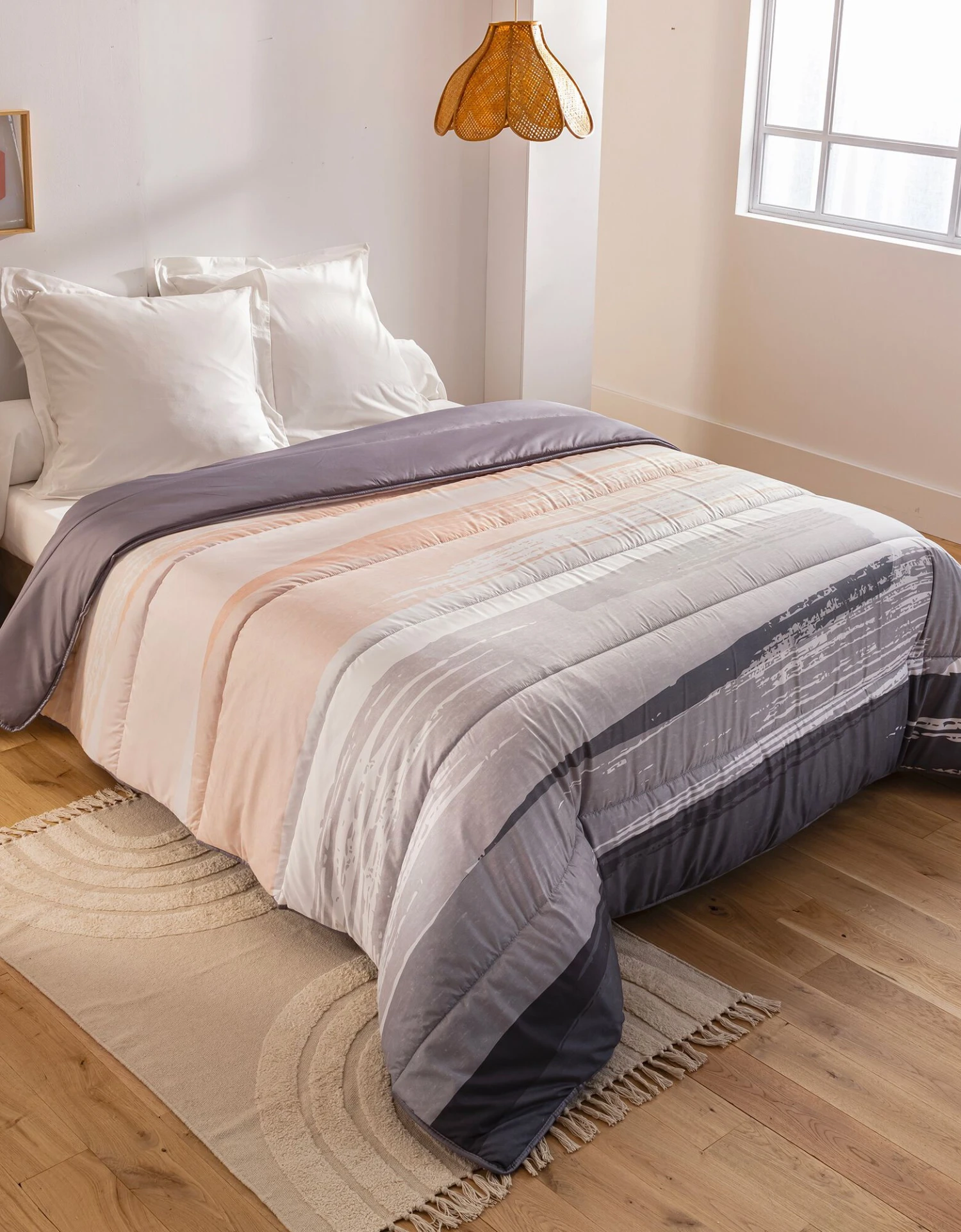 Couette Microfibre Imprimée Pastel 400g/m2 1 Couette Microfibre Imprimée Pastel 400g/m2