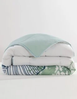 Couette Coton Imprimé Ginkgo 400g/m2 -Maison Douceur Promos Magasin 320741 C01 zoomx vue3