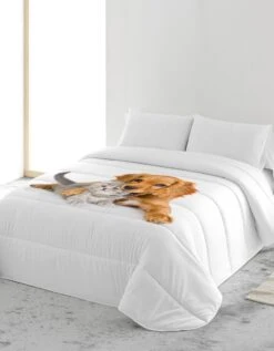 Couette Microfibre Imprimée Chat Et Chien 200 G/m² -Maison Douceur Promos Magasin 320746 C01 zoomx vue3