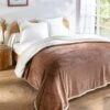 Couverture Chaude Polaire Sherpa Bicolore