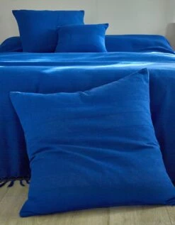 Plaid Ou Jeté Uni Coton Tissage Artisanal -Maison Douceur Promos Magasin 322286 C11 zoomx vue5