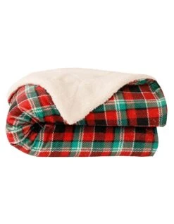 Plaid à Carreaux Double Face -Maison Douceur Promos Magasin 322415 C01 zoomx vue4