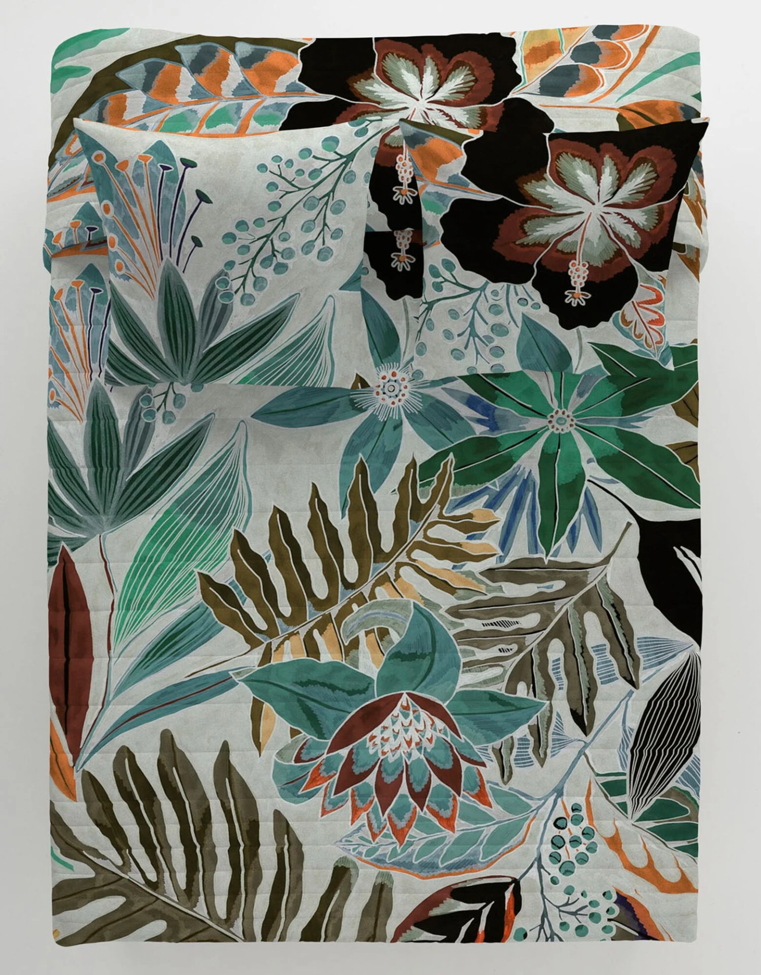 Couvre-lit Matelassé Imprimé Végétal 2 Couvre-lit Matelassé Imprimé Végétal – Image 2