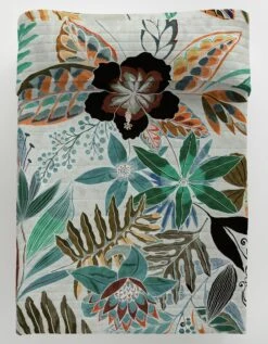 Couvre-lit Matelassé Imprimé Végétal 5 Couvre-lit Matelassé Imprimé Végétal -Maison Douceur Promos Magasin 322435 C01 zoomx vue3