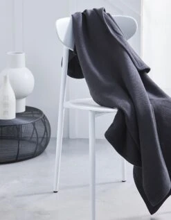 Jeté De Canapé Ou Plaid Uni Nid D’abeille - Coton