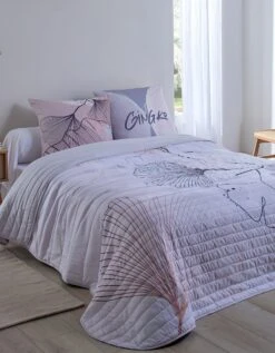 Couvre-lit Matelassé Imprimé Ginkgo