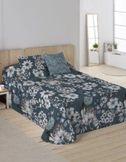 Couvre-lit Matelassé Imprimé Fleurs