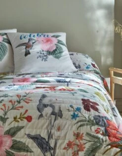 Couvre-lit Matelassé Imprimé Fleuri -Maison Douceur Promos Magasin 322703 C01 zoomx vue5