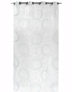 Voilage Imprimé Bulle Argentée