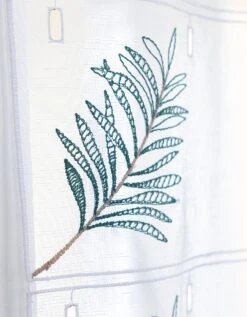 Voilage Modulable En Hauteur Broderie Feuilles De Palmier -Maison Douceur Promos Magasin 323092 C01 zoomx vue3