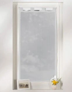 Vitrage Droit Voile Uni Finition Pattes