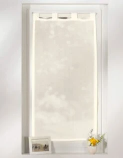 Vitrage Droit Voile Uni Finition Pattes