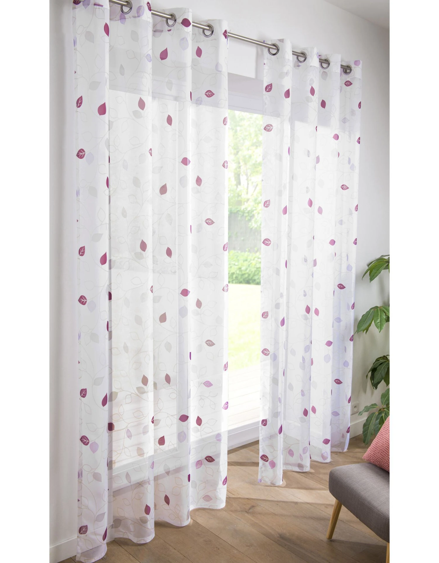 Voilage Clairière Imprimé Feuilles 1 Voilage Clairière Imprimé Feuilles