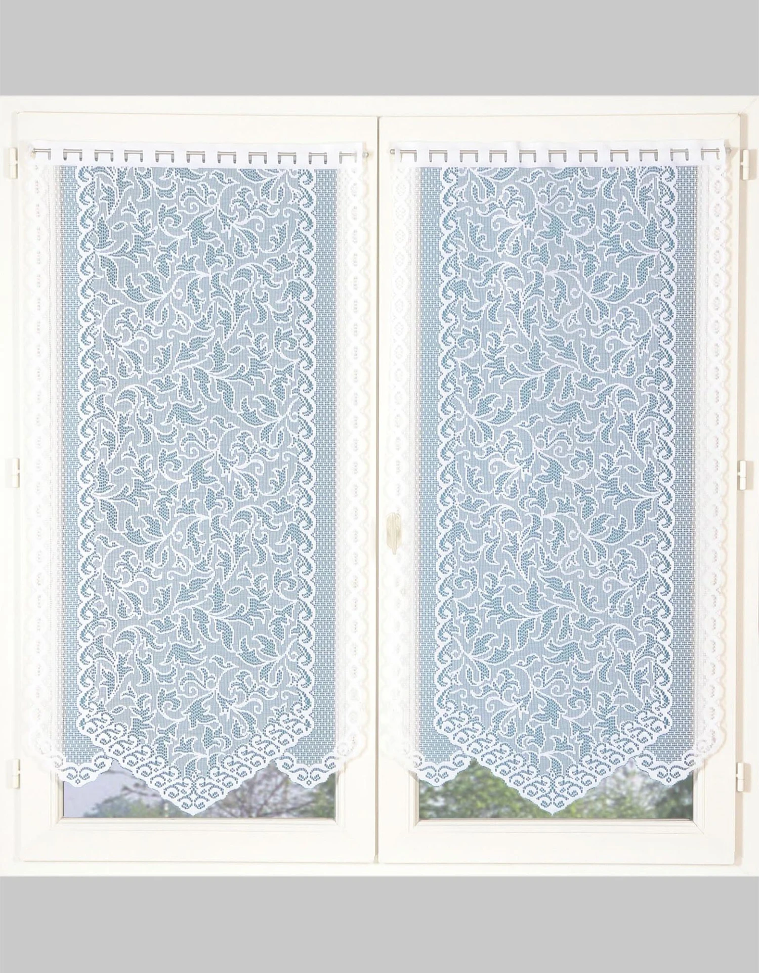 Vitrages Pointe Volutes - Paire 1 Vitrages Pointe Volutes - Paire