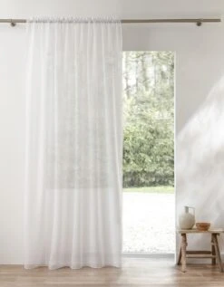 Panneau Voile Uni Finition Galon Fronceur