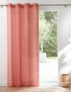 Voilage Uni étamine Effet Lin