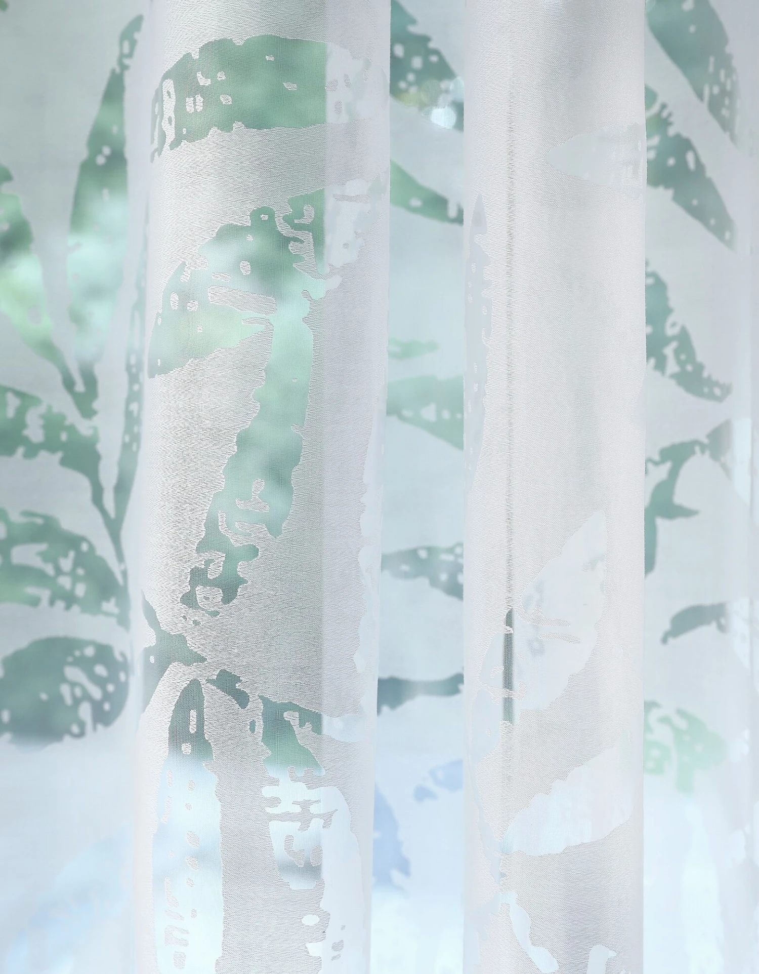 Panneau Voile Dévoré Motif Feuillage 4 Panneau Voile Dévoré Motif Feuillage – Image 4