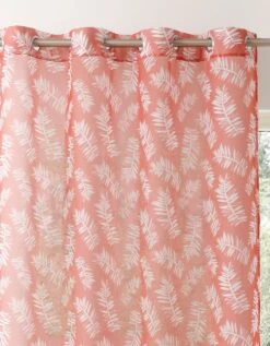 Panneau Voile Finition Oeillets Imprimé "fougères" -Maison Douceur Promos Magasin 323728 C03 zoomx vue4