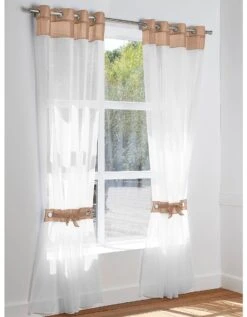 Panneau Voilage Uni Finition Oeillets Embrasse