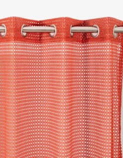 Rideau Panneau Brodé Effet Cannage