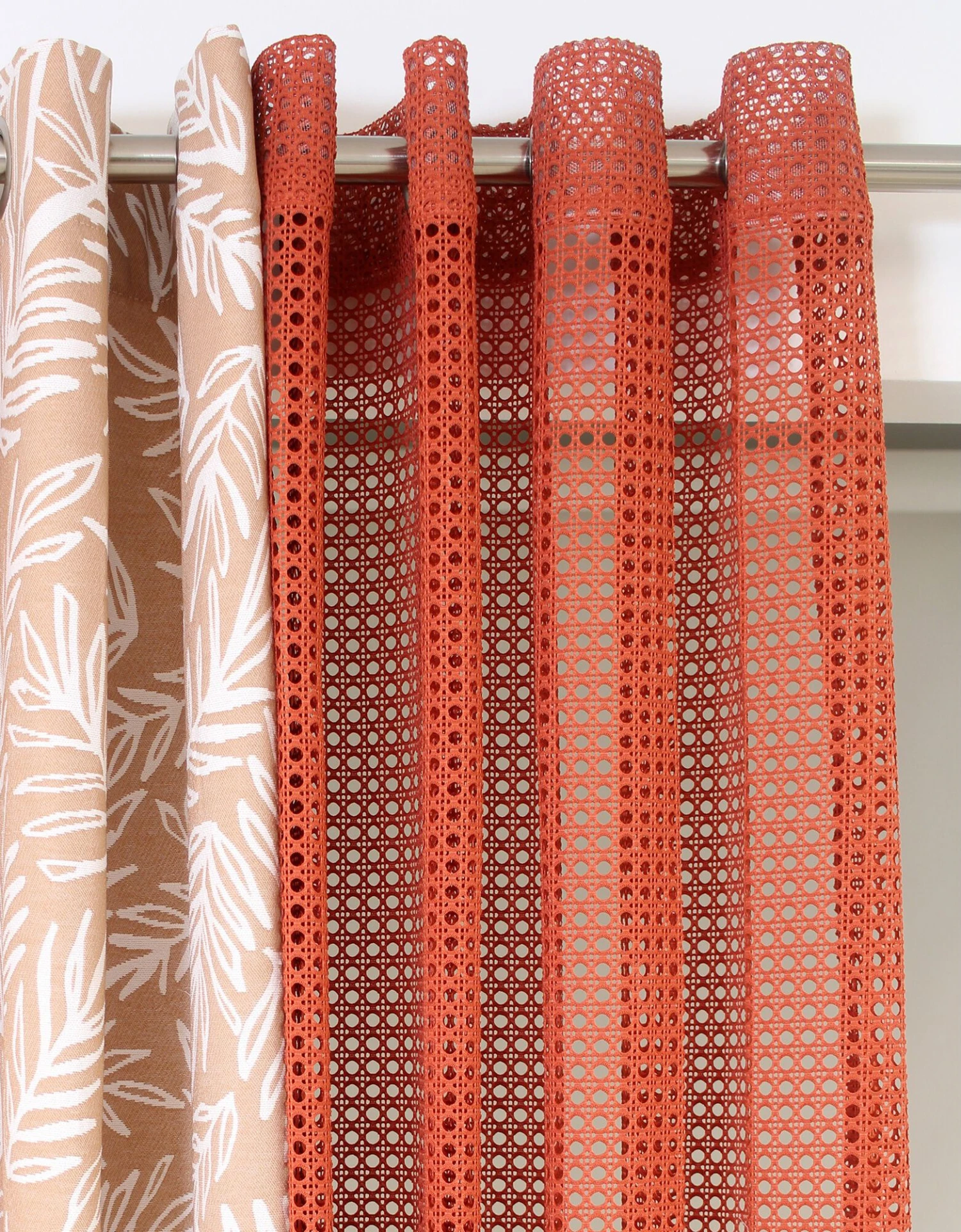 Rideau Panneau Brodé Effet Cannage 4 Rideau Panneau Brodé Effet Cannage – Image 4