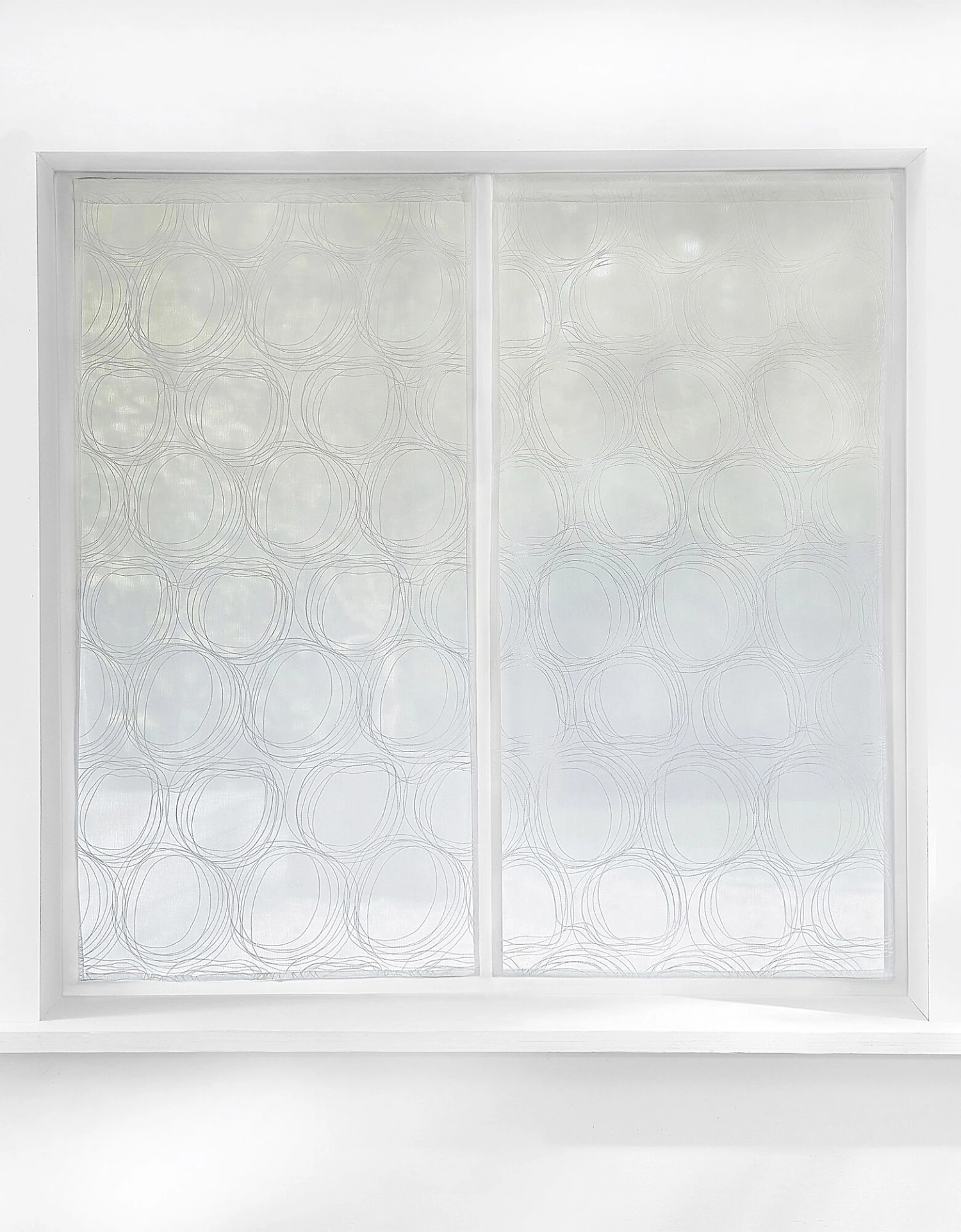 Vitrage étamine Brodé Sphères - La Paire 1 Vitrage étamine Brodé Sphères - La Paire