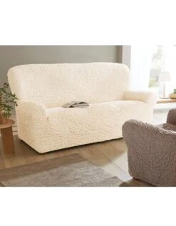 Housse Gaufrée Bi-extensible Canapé Fauteuil Accoudoirs -Maison Douceur Promos Magasin 324116 C01 zoomx vue3