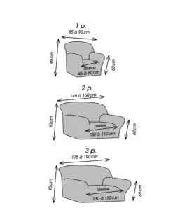 Housse Extensible Unie Canapé Fauteuil Accoudoirs -Maison Douceur Promos Magasin 324201 C03 zoomx vue3