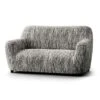 Housse Bi-extensible Microfibre Imprimé Vagues Pour Fauteuil Et Canapé