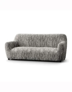 Housse Bi-extensible Microfibre Imprimé Vagues Pour Fauteuil Et Canapé -Maison Douceur Promos Magasin 324322 C01 zoomx vue5