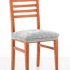 Housse Extensible Motif Jacquard Spéciale Assise De Chaise - Lot De 2