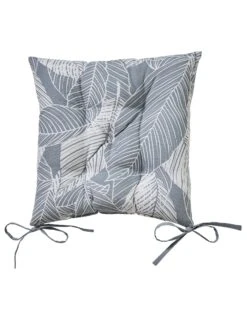 Galette De Chaise Carrée Imprimé Feuillage - Lot De 2