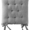 Galette De Chaise Carrée Unie Coton Bachette - Lot De 2
