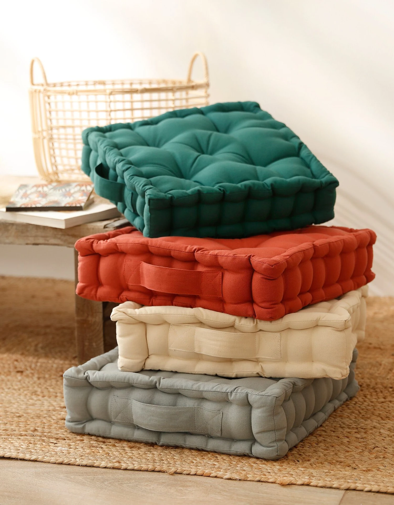 Coussin De Sol Uni Coton 3 Coussin De Sol Uni Coton – Image 3