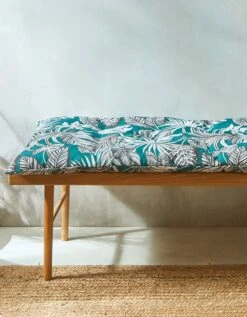 Long Coussin Déco Coton Imprimé Tropical