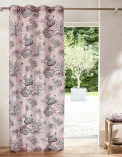 Rideau Oeillets Tamisant Imprimé Tropical