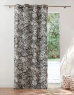 Rideau Oeillets Tamisant Imprimé Tropical