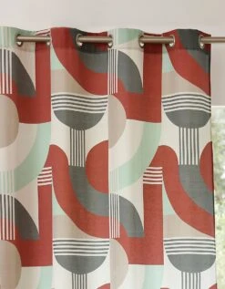 Rideau Oeillets Imprimé Géométrique Art Déco 6 Rideau Oeillets Imprimé Géométrique Art Déco -Maison Douceur Promos Magasin 328437 C01 zoomx vue3