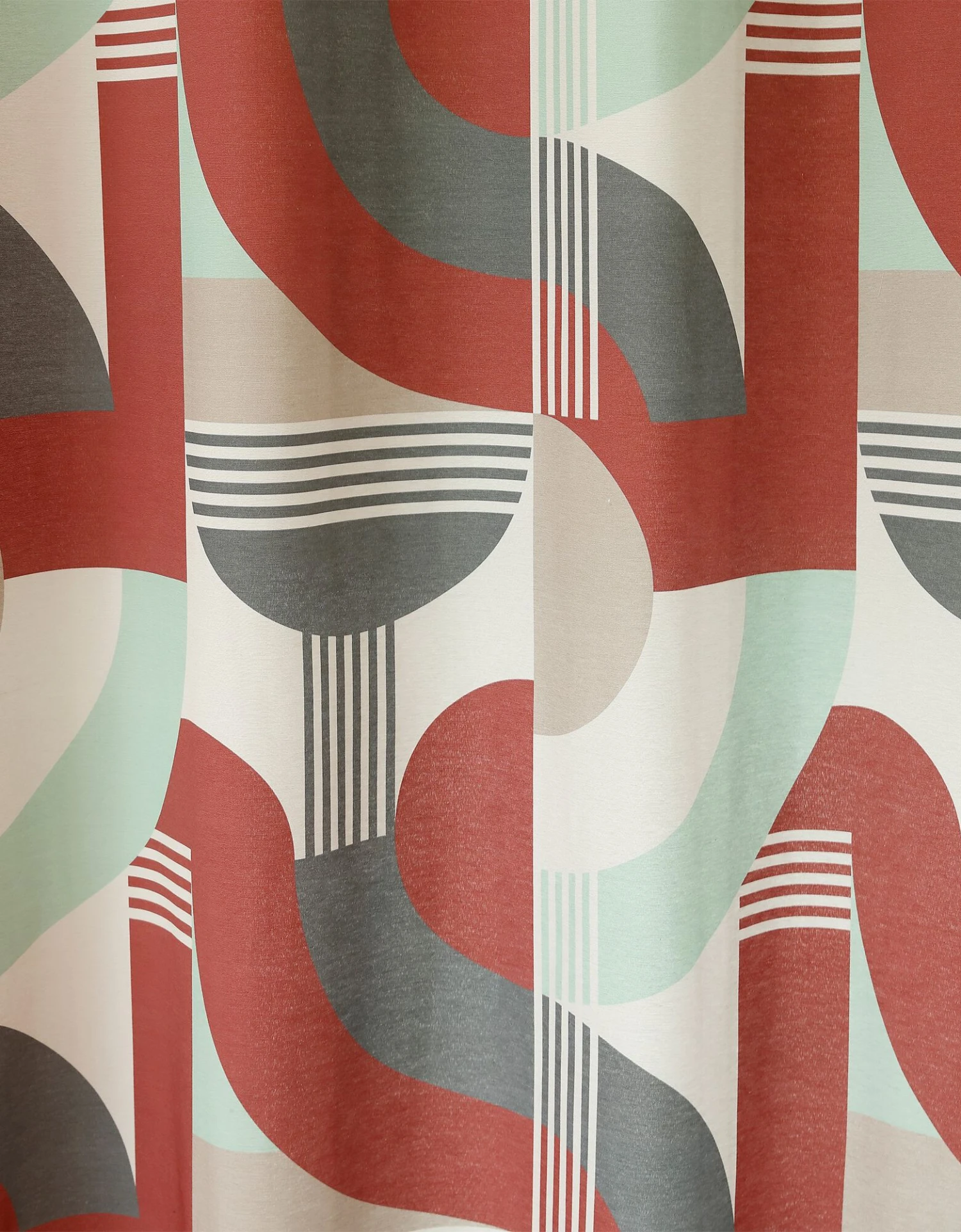 Rideau Oeillets Imprimé Géométrique Art Déco 4 Rideau Oeillets Imprimé Géométrique Art Déco – Image 4