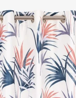 Rideau Tamisant Imprimé Feuilles Multicolores