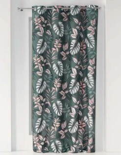 Rideau Tamisant Oeillets Imprimé Feuilles