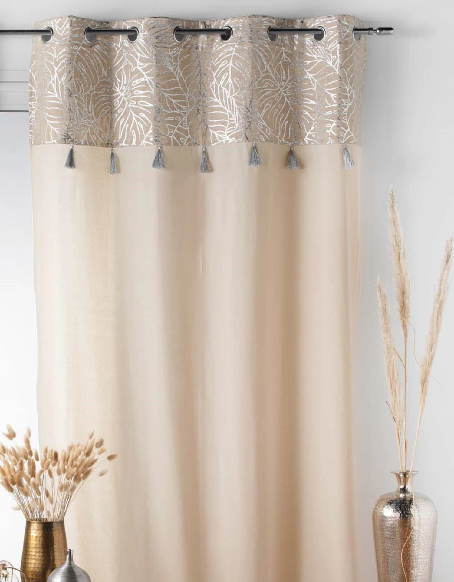 Rideau Tamisant Haut Imprimé Métallisé 1 Rideau Tamisant Haut Imprimé Métallisé